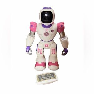 Interactive Pink & White Learning Robot Toy with Remote - Kids Educational Play